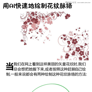 Illustrator绘制时尚的花纹藤蔓教程